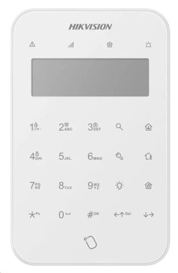 Obrázek HIKVISION DS- PK1- LT- WE AX PRO bezdrátová dotyková klávesnice s LCD displejem