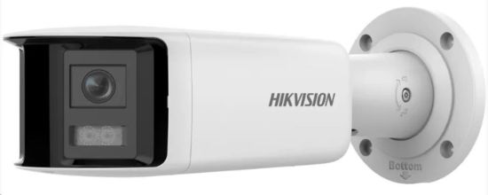 Obrázek Hikvision DS- 2CD2T47G2P- LSU/ SL(2.8mm)(C), 4MPix IP ColorVu AcuSense panoramatická kamera; LED 40m, WDR 130dB, Audio