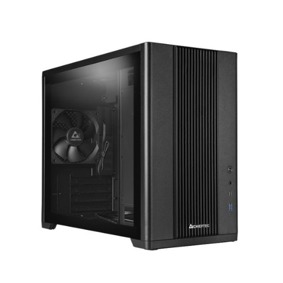 Obrázek CHIEFTEC skříň Uni Series/ Minitower, BX- 10B- OP, USB 3.0, bez zdroje, černá