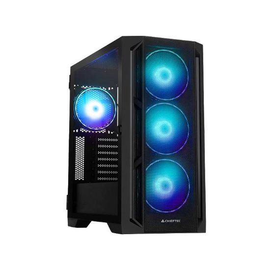 Obrázek CHIEFTEC skříň APEX LUMO, E- ATX, 1x USB- C 3.2, 2x USB 3.0, 4x 140mm ARGB Fan, ARGB Hub, černá