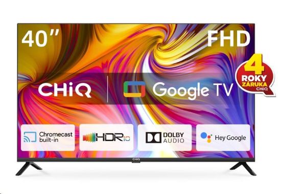 Obrázek CHiQ L40H7G TV 40", FHD, smart, Google TV, dbx-tv, Dolby Audio, Frameless