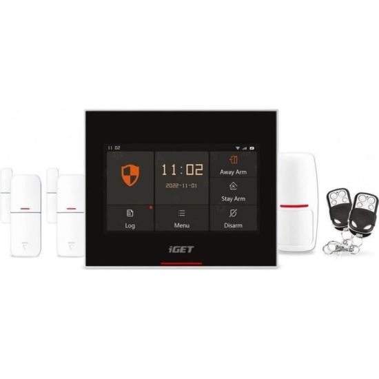 Obrázek iGET HOME X5 Advanced - Domovní Wi-Fi smart alarm s LCD, kompletní set, podpora Tuya