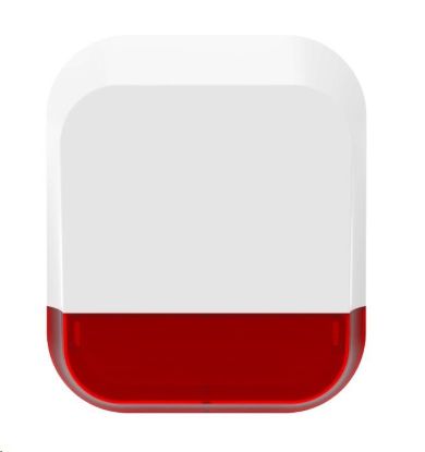 Obrázek iGET SECURITY DP11 Bezdrátová bateriová venkovní siréna 115 dB pro alarm M4. Indikace alarmu také pomocí červených LED