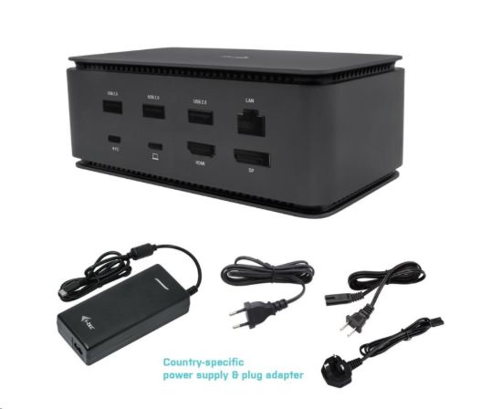 Obrázek i- tec USB4 Metal Docking station Dual 4K HDMI DP with Power Delivery 80 W + Univ.Charg. 112W