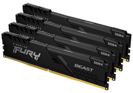 Obrázek KINGSTON DIMM DDR4 32GB (Kit of 4) 3600MT/ s CL17 FURY Beast Černá