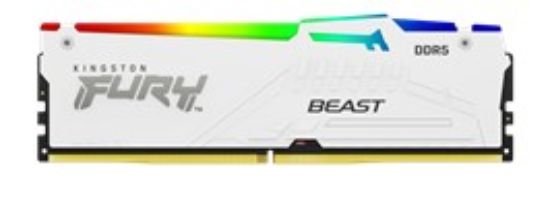 Obrázek KINGSTON DIMM DDR5 32GB 5200MT/ s CL36 FURY Beast Bílá RGB EXPO