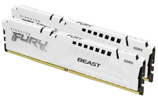 Obrázek KINGSTON DIMM DDR5 32GB (Kit of 2) 6400MT/ s CL32 ECC FURY Beast XMP Bílá