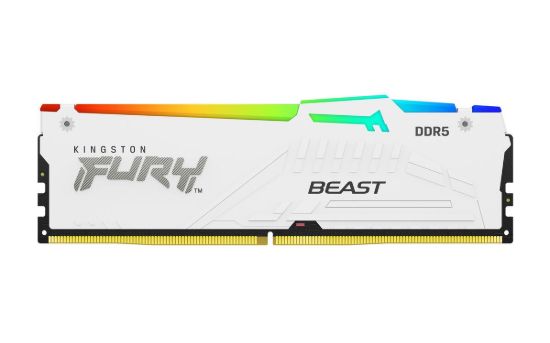 Obrázek KINGSTON DIMM DDR5 32GB 6000MT/ s CL30 Non- ECC FURY Beast RGB XMP, Bílá
