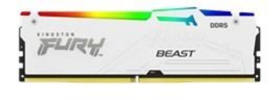 Obrázek KINGSTON DIMM DDR5 16GB 6000MT/ s CL36 FURY Beast RGB Bílá EXPO
