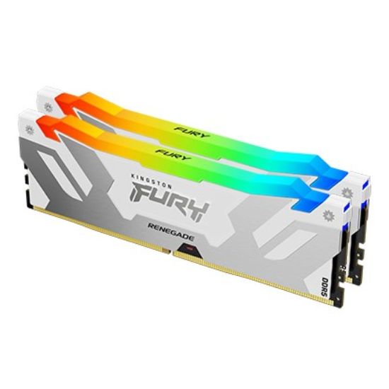 Obrázek KINGSTON DIMM DDR5 48GB(Kit of 2) 8000MT/ s CL38 FURY Renegade RGB White
