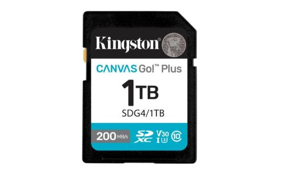 Obrázek Kingston SDXC karta 1TB Canvas Go! Plus, R: 200/ W: 160MB/ s, Class 10, UHS- I, U3, V30