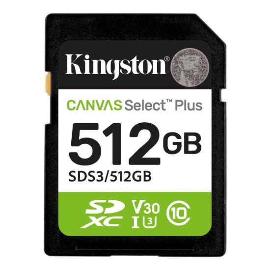 Obrázek Kingston SDXC karta 512GB Canvas Select Plus, U1, V10, A1