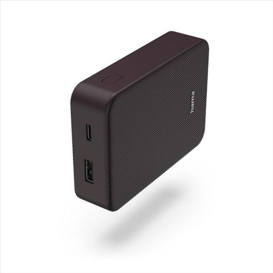 Obrázek Hama Colour 10, powerbanka 10000 mAh, 3 A, výstup: USB- C, USB- A, slivková ( povidlová )