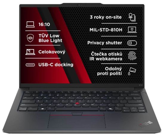 Obrázek LENOVO NTB ThinkPad E14 AMD G6 - Ryzen7 7735HS,14" WUXGA,16GB,1TBSSD,IRcam,W11P