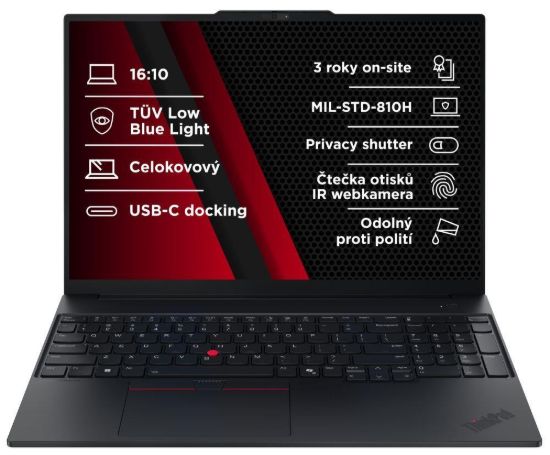 Obrázek LENOVO NTB ThinkPad E16 AMD G3 - Ryzen5 230,16" WUXGA,16GB,512SSD,FHD+IRcam,W11P
