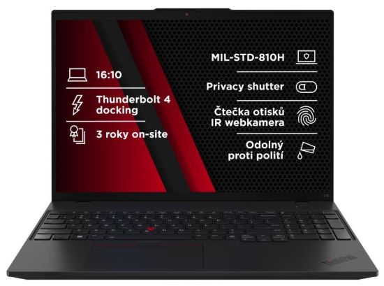 Obrázek LENOVO NTB ThinkPad L16 AMD G2 - Ryzen7 PRO 250,16" WUXGA,32GB,1TBSSD,5MP+IRcam,W11P