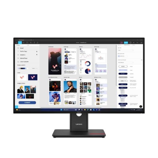 Obrázek LENOVO LCD T32UD-40 - 31.5",IPS,16:9,3840x2160,60Hz,350cd/m2,1500:1,4ms(GtG),HDMI,DP,USB Hub,USB-C,RJ45,Pivot