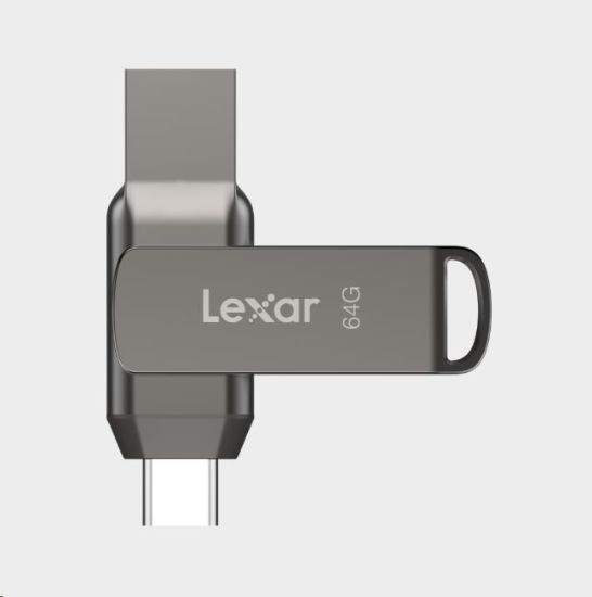 Obrázek Lexar JumpDrive Dual Drive D400 Type- C/ Type- C & Type- A, up to 130MB/ s read (USB 3.1) 64GB