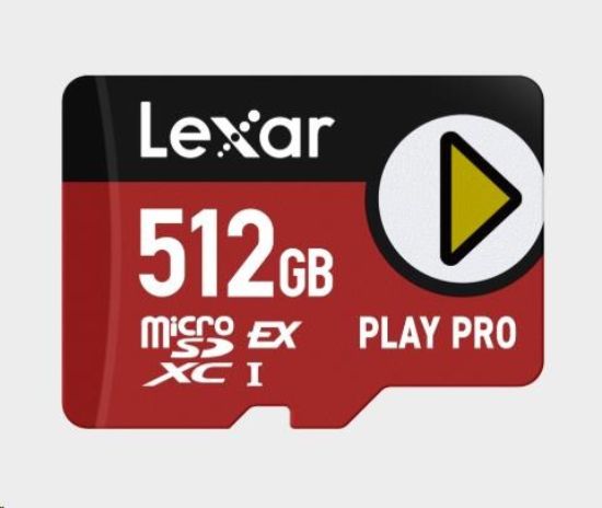 Obrázek Lexar microSD Express I PLAY Pro Express 7.1, R900/ W600 C10 U3 (UHS- I) 512GB