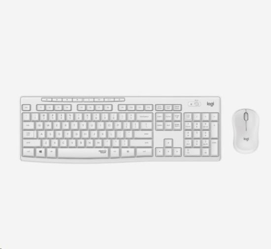 Obrázek Logitech Silent Wireless Combo MK295, bezdrátová klávesnice + myš, US, Off- White