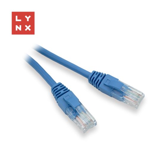 Obrázek LYNX UTP patch kabel Cat5e, PVC, CCA, 5m, modrý