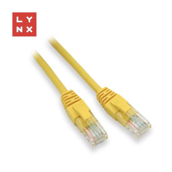 Obrázek LYNX UTP patch kabel Cat5e, PVC, CCA, 15m, žlutý
