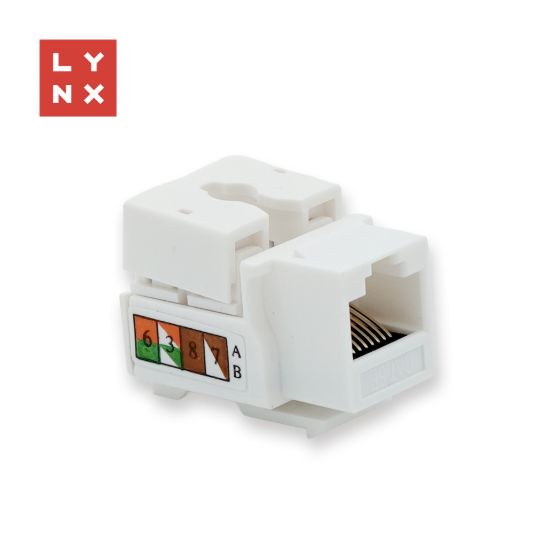 Obrázek LYNX keystone UTP Cat5e, 90 stp., bílý