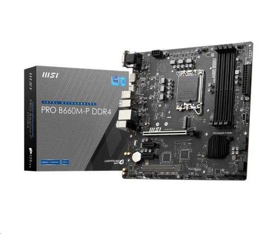 Obrázek BAZAR - MSI MB Sc LGA1700 PRO B660M-P DDR4, Intel B660, 4xDDR4, 1xDP, 1xHDMI, 1xVGA, mATX - Po opravě (Bez příšlušenství