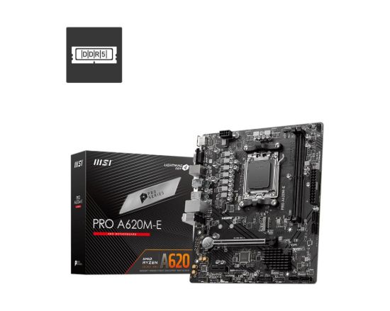 Obrázek MSI MB Sc AM5 PRO A620M- E, AMD A620, 2xDDR5, 1xHDMI, 1xVGA, mATX