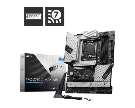 Obrázek MSI MB Sc LGA1700 PRO Z790- A MAX WIFI, Intel Z790, 4xDDR5, 1xDP, 1xHDMI, WI- FI