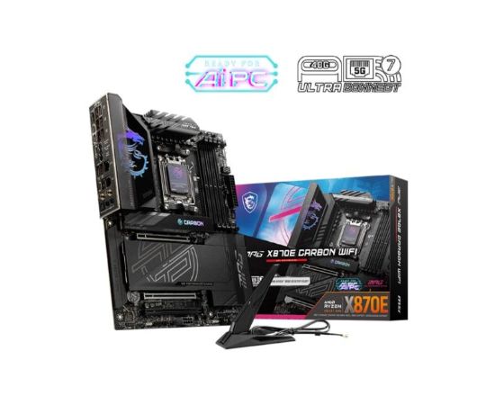 Obrázek MSI MB Sc AM5 MPG X870E CARBON WIFI, AMD X870, 4xDDR5, 1xHDMI, 2xThunderbolt, WI- FI