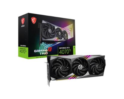 Obrázek BAZAR - MSI VGA NVIDIA GeForce RTX 4070 Ti GAMING X TRIO 12G, RTX 4070 Ti, 12GB GDDR6X, 3xDP, 1xHDMI - Po opravě (Bez př