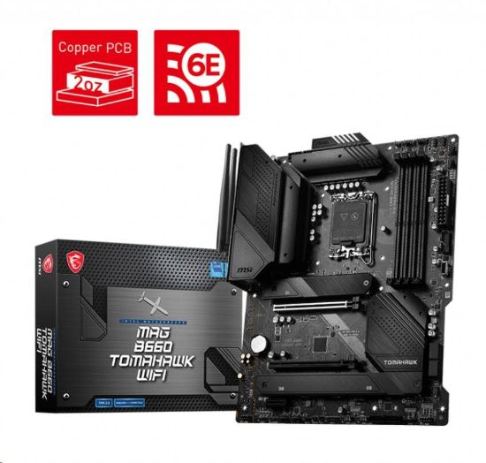 Obrázek BAZAR - MSI MB Sc LGA1700 MAG B660 TOMAHAWK WIFI, Intel B660, 4xDDR4, 1xDP, 1xHDMI, WI-FI - Po opravě (Bez příšlušenství