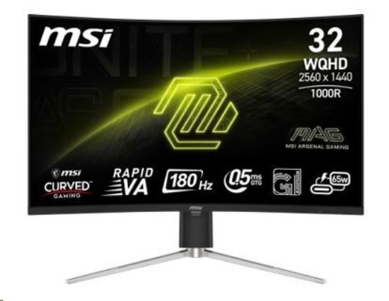 Obrázek MSI LCD MAG 325CQRF QD E2, 31.5", 2560x1440, Rapid VA, 180Hz, 0, 5ms, VESA 100x100, Black