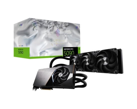 Obrázek MSI VGA NVIDIA GeForce RTX 5090 32G SUPRIM LIQUID SOC, RTX 5090, 32GB GDDR7, 3xDP, 1xHDMI