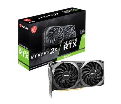 Obrázek BAZAR - MSI VGA NVIDIA GeForce RTX 3060 VENTUS 2X 12G OC, 12G GDDR6, 3xDP, 1xHDMI - Po opravě (Bez příšlušenství)