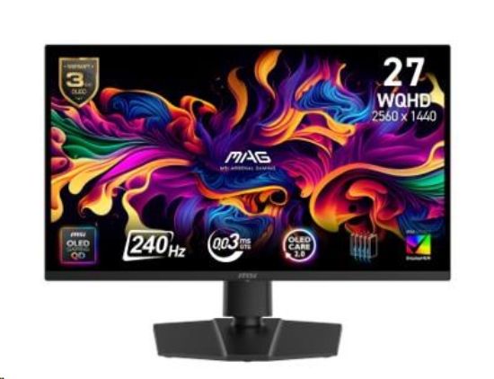 Obrázek MSI LCD MAG 271QP QD- OLED X24, 26.5", QD- OLED, QHD, 240Hz, 0, 03ms, Black