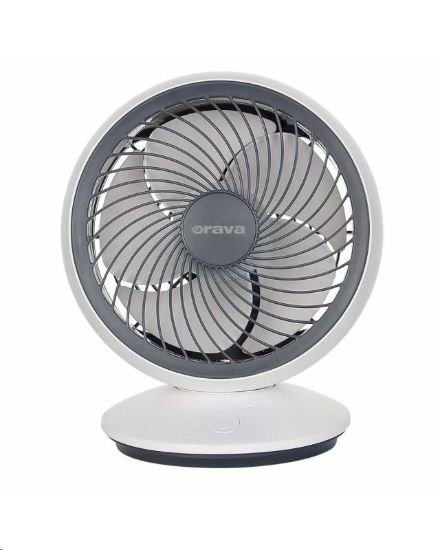 Obrázek Orava SF- 5 mini stolní ventilátor, 4 W, oscilace, USB nabíjení, 3 rychlosti, průměr 15 cm
