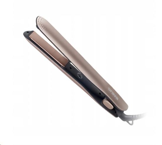 Obrázek ORAVA Tenera- 2 žehlička na vlasy, keramické destičky, pro všechny typy vlasů, růžové zlato