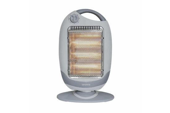 Obrázek Orava HO- 82 halogenový ohřívač, 1200 W, 3 úrovně, oscilace, 18 m2, rukojeť pro přenos, šedá