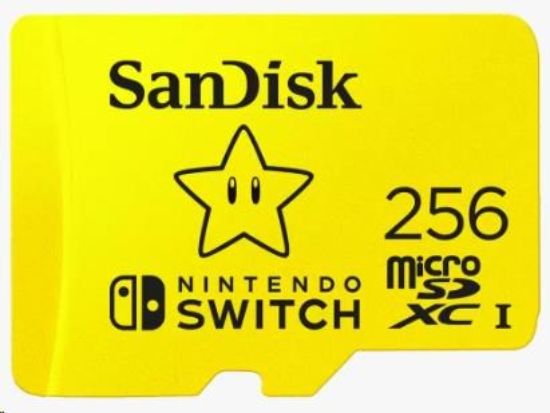 Obrázek SanDisk MicroSDXC karta 256GB for Nintendo Switch (R: 100/ W: 90 MB/ s, UHS- I, V30, U3, C10, A1) licensed Product, Super Mario