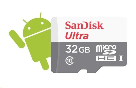 Obrázek SanDisk MicroSDHC karta 32GB Ultra (80MB/ s, Class 10 UHS- I, Android)