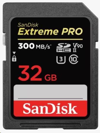 Obrázek SanDisk SDHC karta 32GB Extreme PRO (300 MB/ s, Class 10, UHS- II U3 V90)