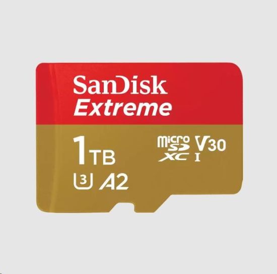 Obrázek SanDisk micro SDXC karta 1TB Extreme (190 MB/ s Class 10, UHS- I U3 V30) + adaptér
