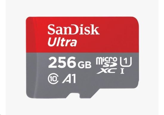 Obrázek SanDisk MicroSDXC karta 256GB Ultra (150 MB/ s, A1 Class 10 UHS- I) + adaptér