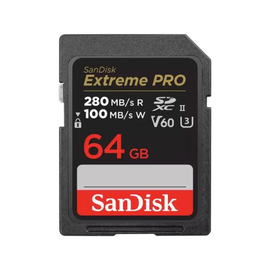 Obrázek SanDisk SDXC karta 64GB Extreme PRO (280 MB/ s Class 10, UHS- II V60)