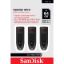 Obrázek SanDisk Flash Disk 64GB Ultra, USB 3.0, Černá, 3 Pack