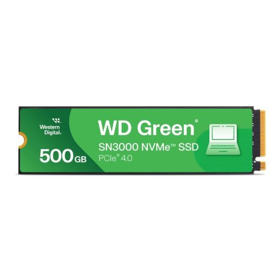 Obrázek WD GREEN SSD 500GB SN3000, PCIe Gen4x4, M.2 2280, (R: 5000/ W: 4100 MB/ s)