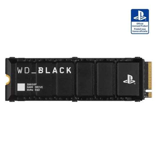 Obrázek WD BLACK SSD NVMe 1TB PCIe SN850P pro PS5, Gen4, (R: 7300, W: 6300MB/ s), Chladič