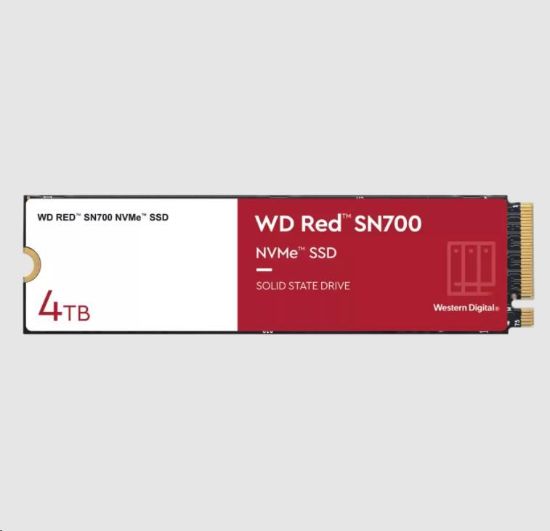 Obrázek WD RED SSD NVMe 4TB PCIe SN700, Geb3 8GB/ s, (R: 3400/ W: 3100 MB/ s) TBW 5100
